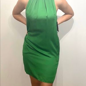 Zara basic halter style green dress